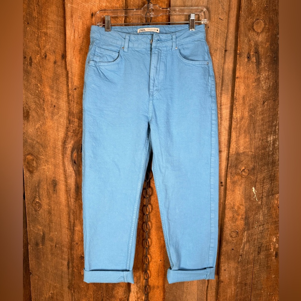 Zara Light Blue Denim Cropped Jeans - Size 4